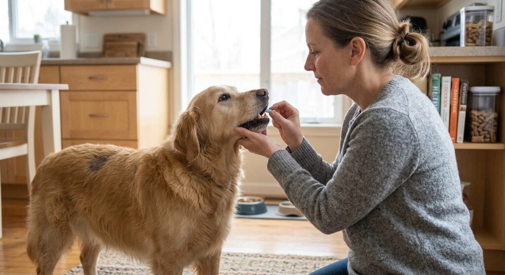 giving thyroid medication to senior dog