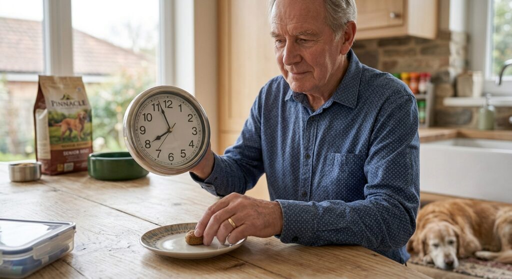treat timing with insulin senior dog