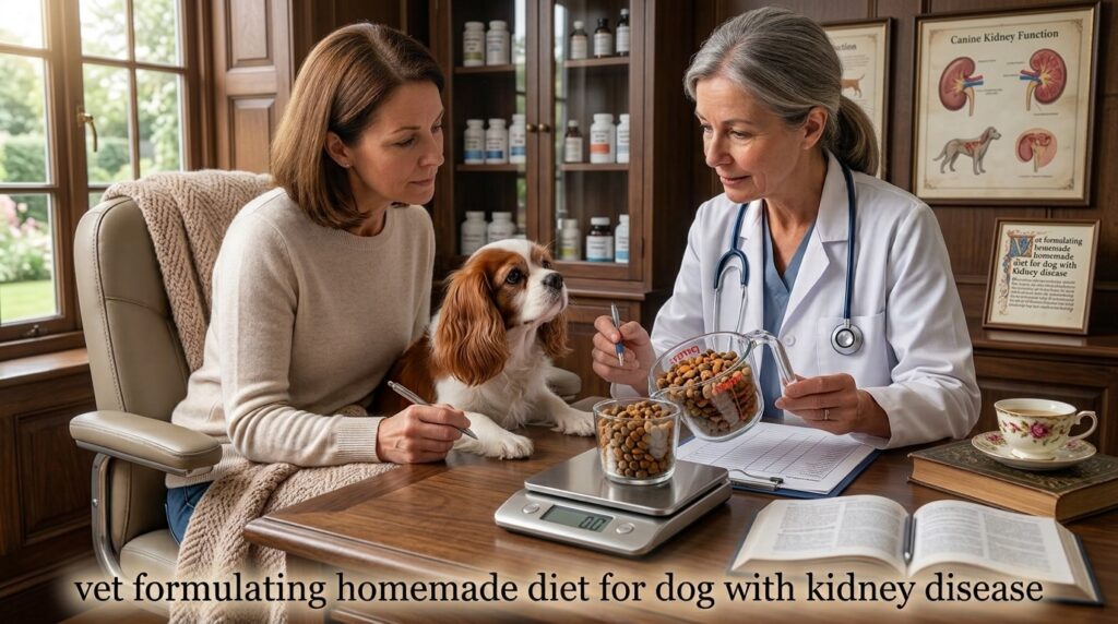 vet formulating homemade diet for dog with kidney disease