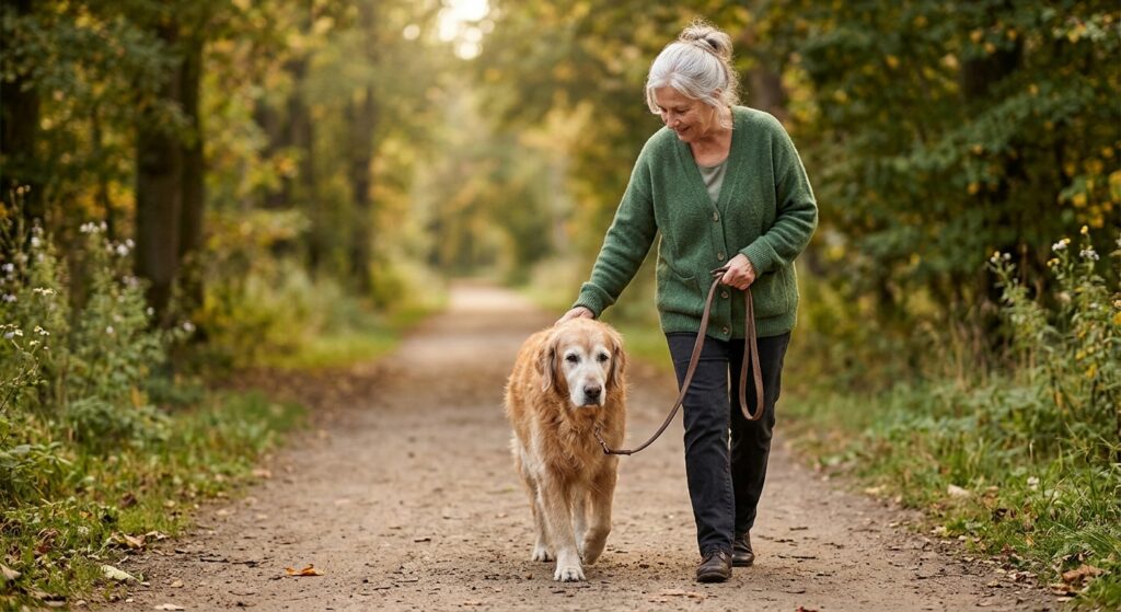 senior dog gentle exercise weight loss
